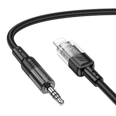 Аудіо кабель HOCO UPA27 3,5mm to Lightning/1.2М Чорний 47062