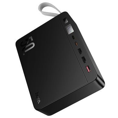 Павербанк 50000mAh зі швидкою зарядкою 22.5W та ліхтарем HOCO J166 3USB, 2Type-C Чорний