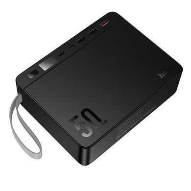 Павербанк 50000mAh зі швидкою зарядкою 22.5W та ліхтарем HOCO J166 3USB, 2Type-C Чорний