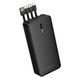 Павербанк 20000mAh з вбудованими кабелями Lightning, Type-C, Micro-USB, USB BOROFONE BJ84A 1USB Чорний
