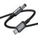 Кабель 1м Type-C &ndash; DC 5.5 мм 12V 1A HOCO X129 кабель для роутера кабель для камери, Чорний