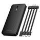 Павербанк 10000 повербанк 10000 mAh BOROFONE BJ84 повер банк 10000 power bank для роутера павер банк з кабелями чорний