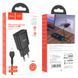 Мережевий зарядний пристрій для телефону + кабель Lightning HOCO C88A 1USB, 2.4A Чорний