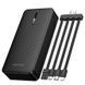 Павербанк 20000mAh з вбудованими кабелями Lightning, Type-C, Micro-USB, USB BOROFONE BJ84A 1USB Чорний