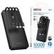 Павербанк 10000 повербанк 10000 mAh BOROFONE BJ84 повер банк 10000 power bank для роутера павер банк з кабелями чорний