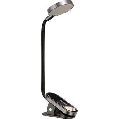 Сенсорна лампа з прищіпкою з гнучкою ніжкою для читання BASEUS Mini Clip Lamp Чорний