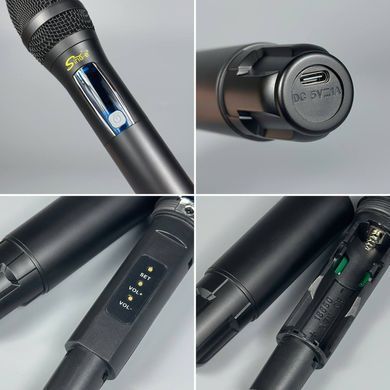 Безпровідний мікрофон для караоке та виступів Sing-e ZQS-1M503 Сірий