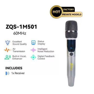 Безпровідний мікрофон для караоке Sing-e ZQS-1M501 Сірий 57221