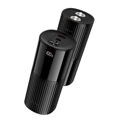 Павербанк 20000mAh зі швидкою зарядкою 22.5W та вбудованим ліхтарем HOCO J150 1Type-C, 1USB Чорний