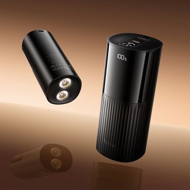 Павербанк 20000mAh зі швидкою зарядкою 22.5W та вбудованим ліхтарем HOCO J150 1Type-C, 1USB Чорний