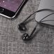 Дротові навушники вкладиші, з мікрофоном гарнітура HOCO M55 Memory sound wire with mic Чорний