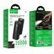 Павербанк 20000mAh зі швидкою зарядкою 22.5W та вбудованим ліхтарем HOCO J150 1Type-C, 1USB Чорний