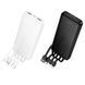 Павербанк 10000 повербанк 10000 mAh HOCO J163 повер банк 10000 power bank для роутера павер банк з кабелями чорний
