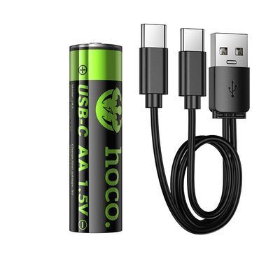 Акумулятори AA 860mAh 2шт з роз'ємом Type-C HOCO JA3