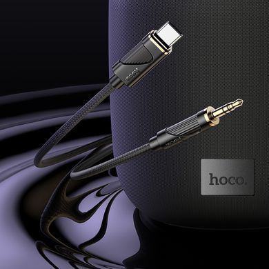 Аудіо-кабель 1м Type-C to Aux 3.5 мм HOCO UPA30 Friend Чорний