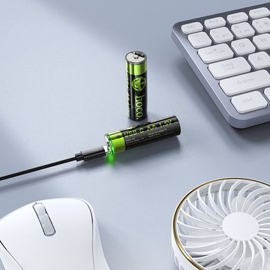 Акумулятори AA 860mAh 2шт з роз'ємом Type-C HOCO JA3