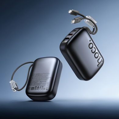 Павербанк 20000 повербанк 20000 з швидкою зарядкою 22.5W HOCO Q55 power bank з кабелем Type-C Lightning павер банк 20000