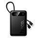 Павербанк 10000 повербанк 10000 mAh HOCO J171 повер банк 10000 power bank для роутера павер банк з кабелями чорний