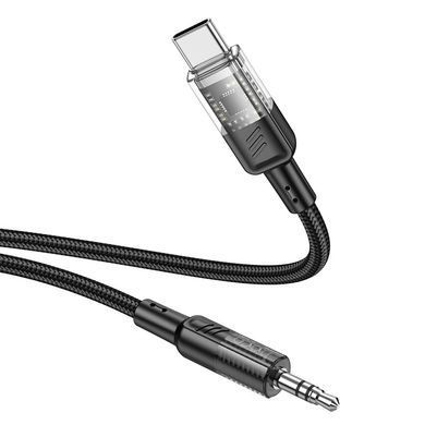 Аудіо-кабель 1,2м Type-C to Aux 3.5 мм HOCO UPA27 Spirit Чорний