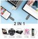Флешка металева 2в1 256ГБ USB-Lightning для Apple iPhone, iPad, комп'ютера Microdrive A2 256GB Чорний