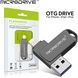 Флешка металева 2в1 256ГБ USB-Lightning для Apple iPhone, iPad, комп'ютера Microdrive A2 256GB Чорний