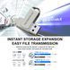 Флешка металева 2в1 256ГБ USB-Lightning для Apple iPhone, iPad, комп'ютера Microdrive A2 256GB Чорний