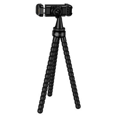 Гнучкий тримач-штатив для телефону, камери GoPro, спортивних камер із кріпленням 1/4" HOCO H101 Чорний