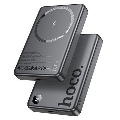 PowerBank павербанк PD20W з швидкою зарядкою HOCO Q34 Clever 10000mAh Type-C, LED-дисплей Сірий