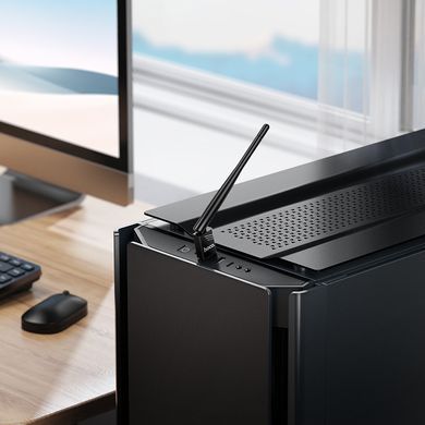 USB WiFi адаптер антена HOCO HI37 WiFi4, до 150 Мбіт/с, USB 2.0 Чорний