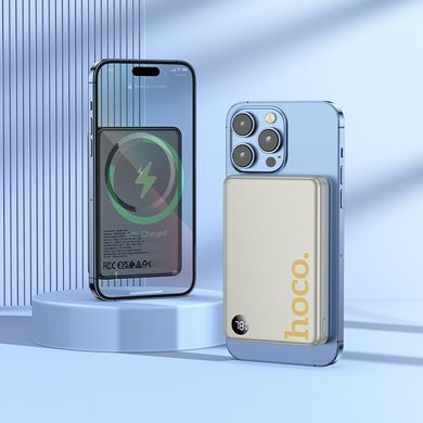 PowerBank павербанк PD20W з швидкою зарядкою HOCO Q34 Clever 10000mAh Type-C, LED-дисплей Сірий