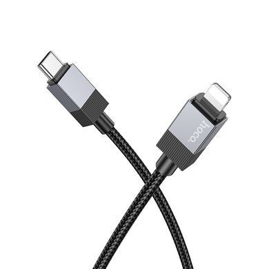 Кабель с быстрой зарядкой Lightning Apple iPhone HOCO X110 Honorific 1м, PD27W Чорний