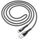 Кабель для зарядки телефона MicroUSB Android with LED Safeness charging HOCO U89 1.2m, 2.4A Чорний