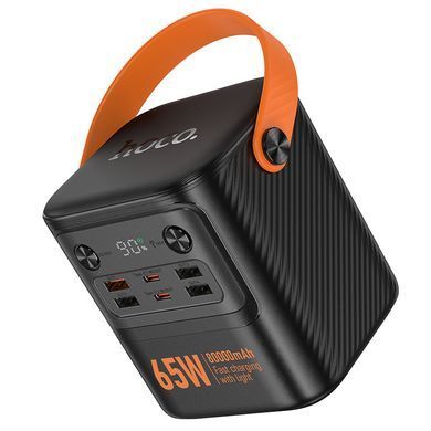 Павербанк зі швидкою зарядкою 65W 80000mAh та ліхтарем HOCO J152 Pro 2Type-C, 4USB Чорний