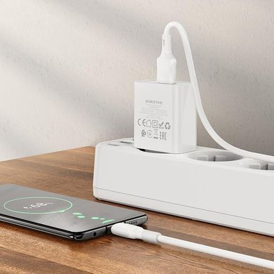 Зарядний пристрій + кабель MicroUSB BOROFONE BA74A |2USB, 2.1A| Білий