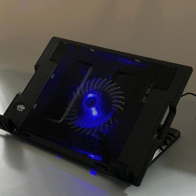 Охолоджувальна підставка для ноутбука з підсвічуванням NB339 Led 9-17" Чорний 56455