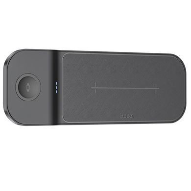Безпровідний зарядний пристрій 3в1 для годинника Samsung, гарнітури HOCO CQ6 15W Чорний