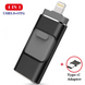 USB Флешка 4в1 512GB Type-C/Micro/Lightning/USB для телефону, комп'ютера iPhone/Android Чорний