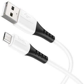 Кабель для заряджання телефону MicroUSB Android HOCO X82 100см/2.4A Білий