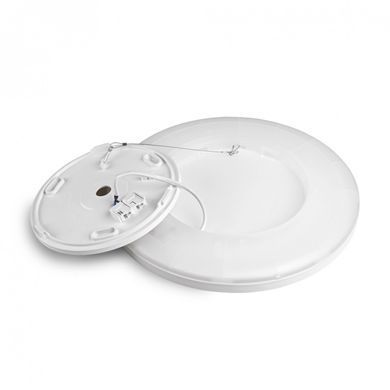 Стельовий LED світильник з декоративною підсвіткою VIDEX круглий 18W, 4000K, 220V Білий VL-DL3R-184W