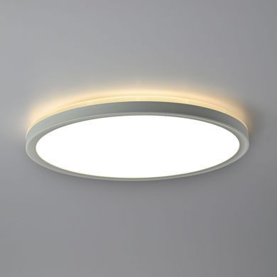 Стельовий LED світильник з декоративною підсвіткою VIDEX круглий 18W, 4000K, 220V Білий VL-DL3R-184W
