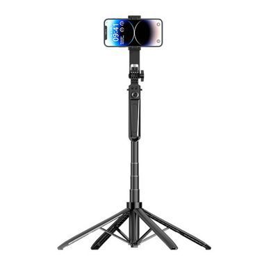 Монопод-трипод, штатив 1.8 м для телефону, Gopro, камери з пультом A17 Long Bluetooth, 1.8М Чорний