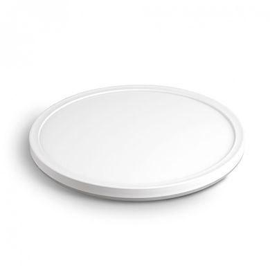 Стельовий LED світильник з декоративною підсвіткою VIDEX круглий 18W, 4000K, 220V Білий VL-DL3R-184W