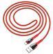 Кабель для зарядки телефона MicroUSB Android with LED Safeness charging HOCO U89 1.2m, 2.4A Червоний