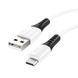 Кабель для заряджання телефону MicroUSB Android HOCO X82 100см/2.4A Білий