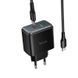 Зарядний пристрій зі швидкою зарядкою 45W та кабелем Type-C to Type-C HOCO C158A 1USB, 1Type-C Чорний