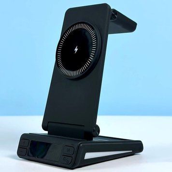 Настільна безпровідна зарядка 5в1 MagSafe для iPhone, Samsung, iWatch, Airpods XZY-18 Чорний 48615