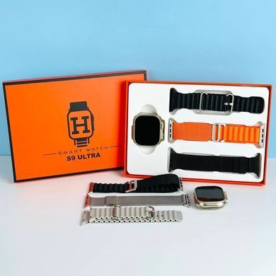 Набір смарт годинник Smart Watch S9 Ultra з 3-ма ремінцями Чорний 45633