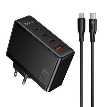 Зарядний пристрій HOCO N85 зарядка 100W з кабелем Type-C мережевий зарядний пристрій 100W зарядний блок USB-C