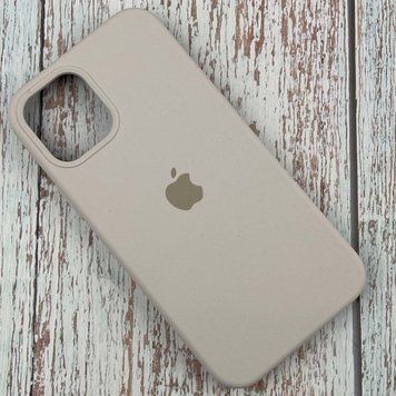 Силіконовий Чохол на iPhone 13 Pro Max 6.7" із закритим низом Silicone Case 100% Сіро-коричневий