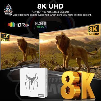 Портативна ігрова приставка Smart TV + 2 джойстики і пульт ДК G7 8K Ultra Білий 59012